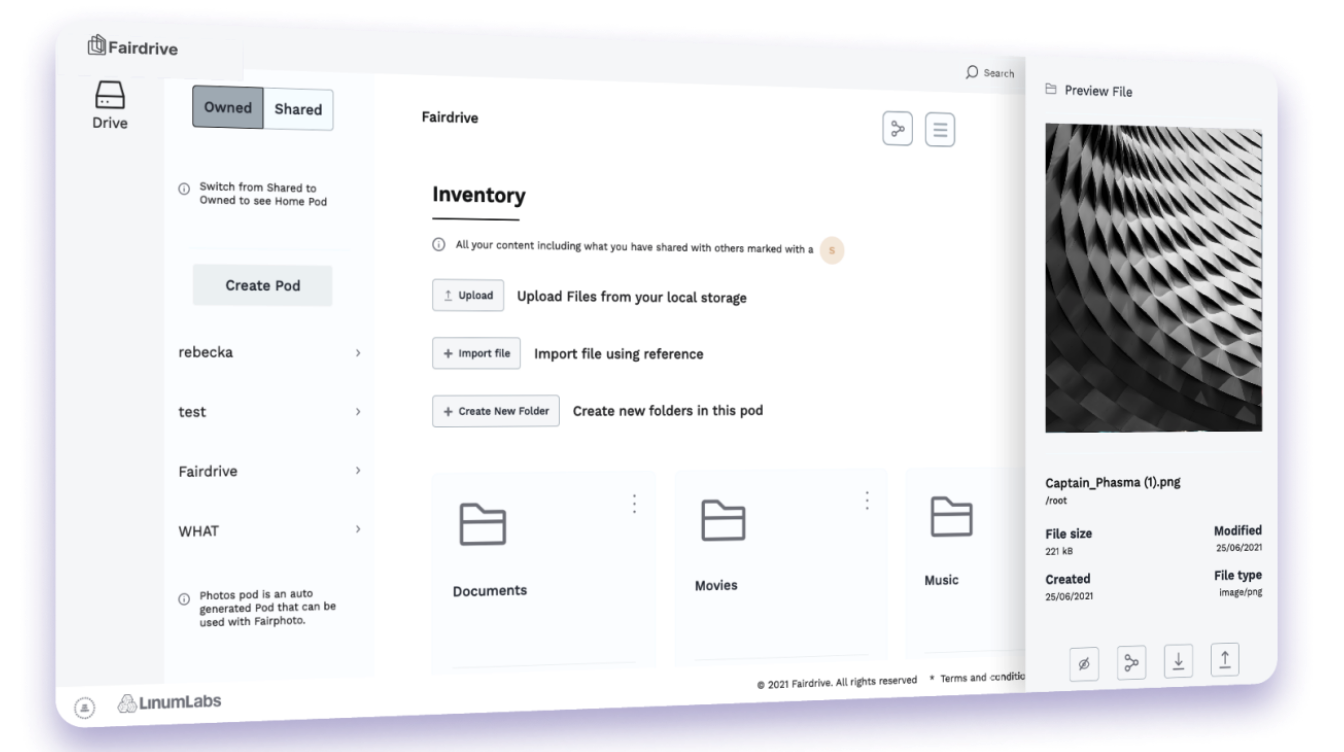 Fairdrive dashboard